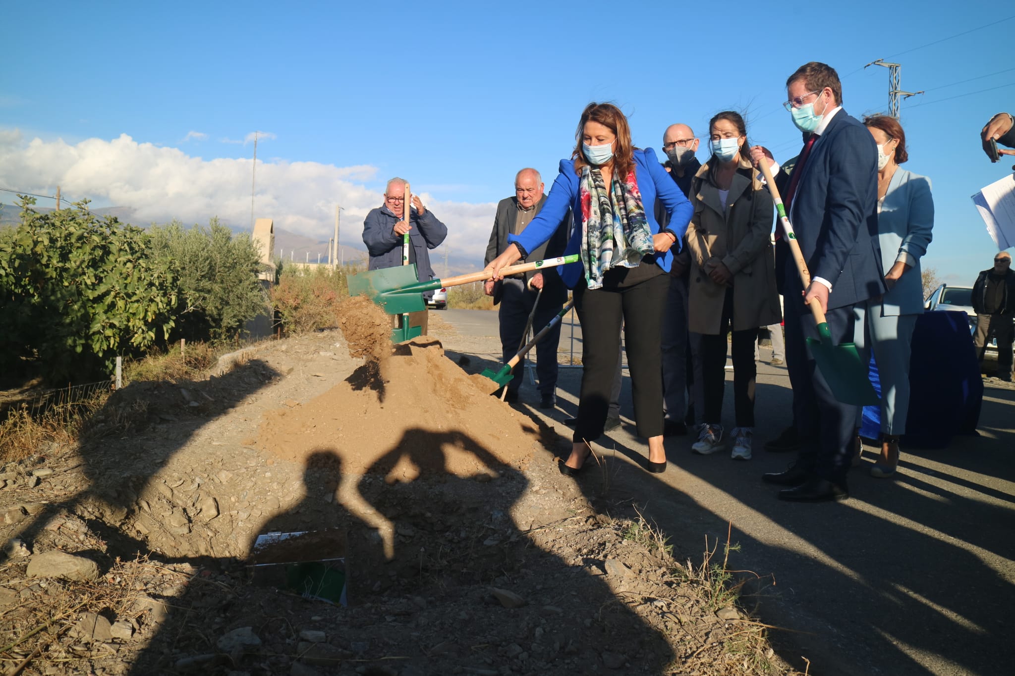 Primera piedra de la obras de modernización que beneficiarán a mil regantes de Abrucena y Abla