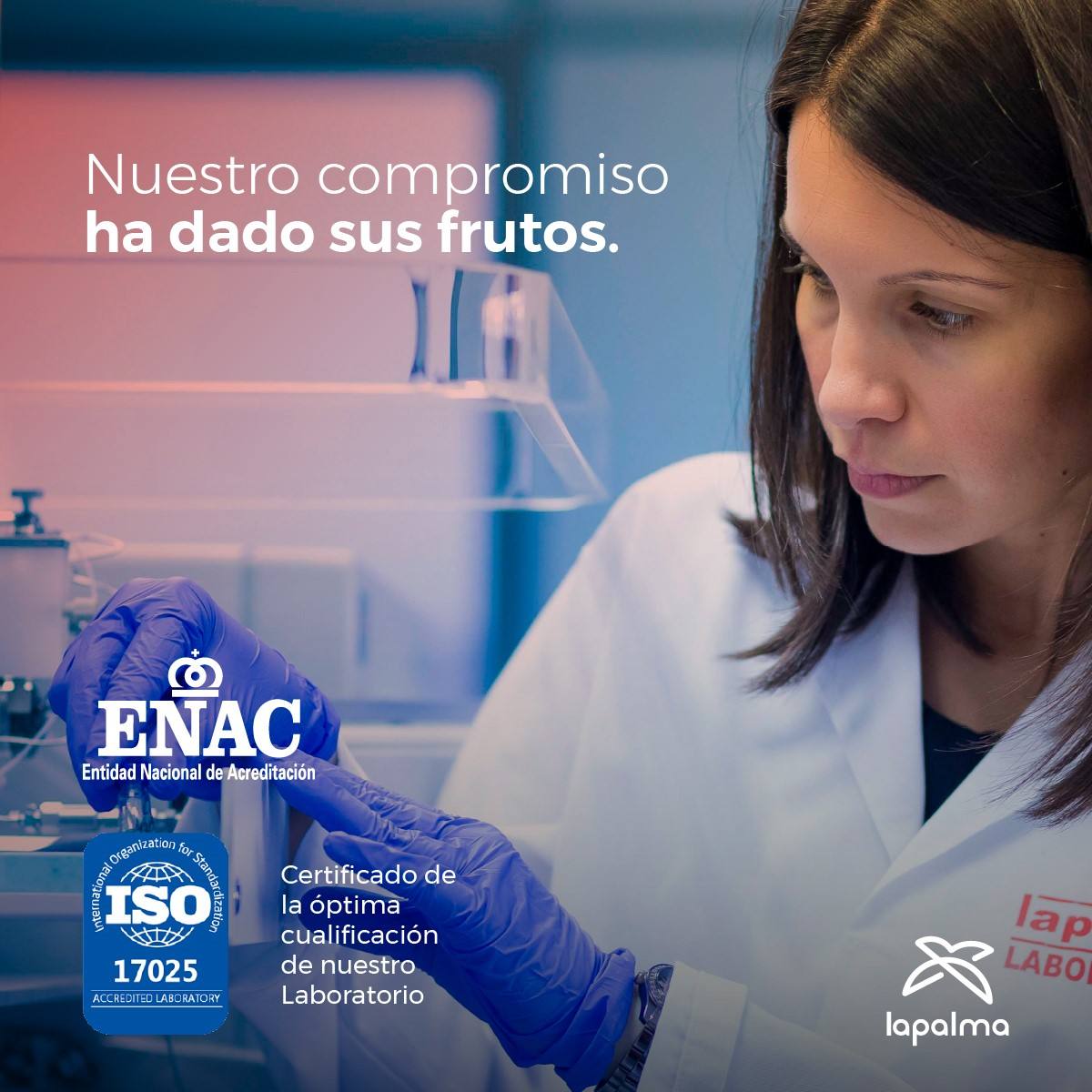 Cooperativa La Palma obtiene la acreditación de la Norma ISO/IEC 17025 por ENAC