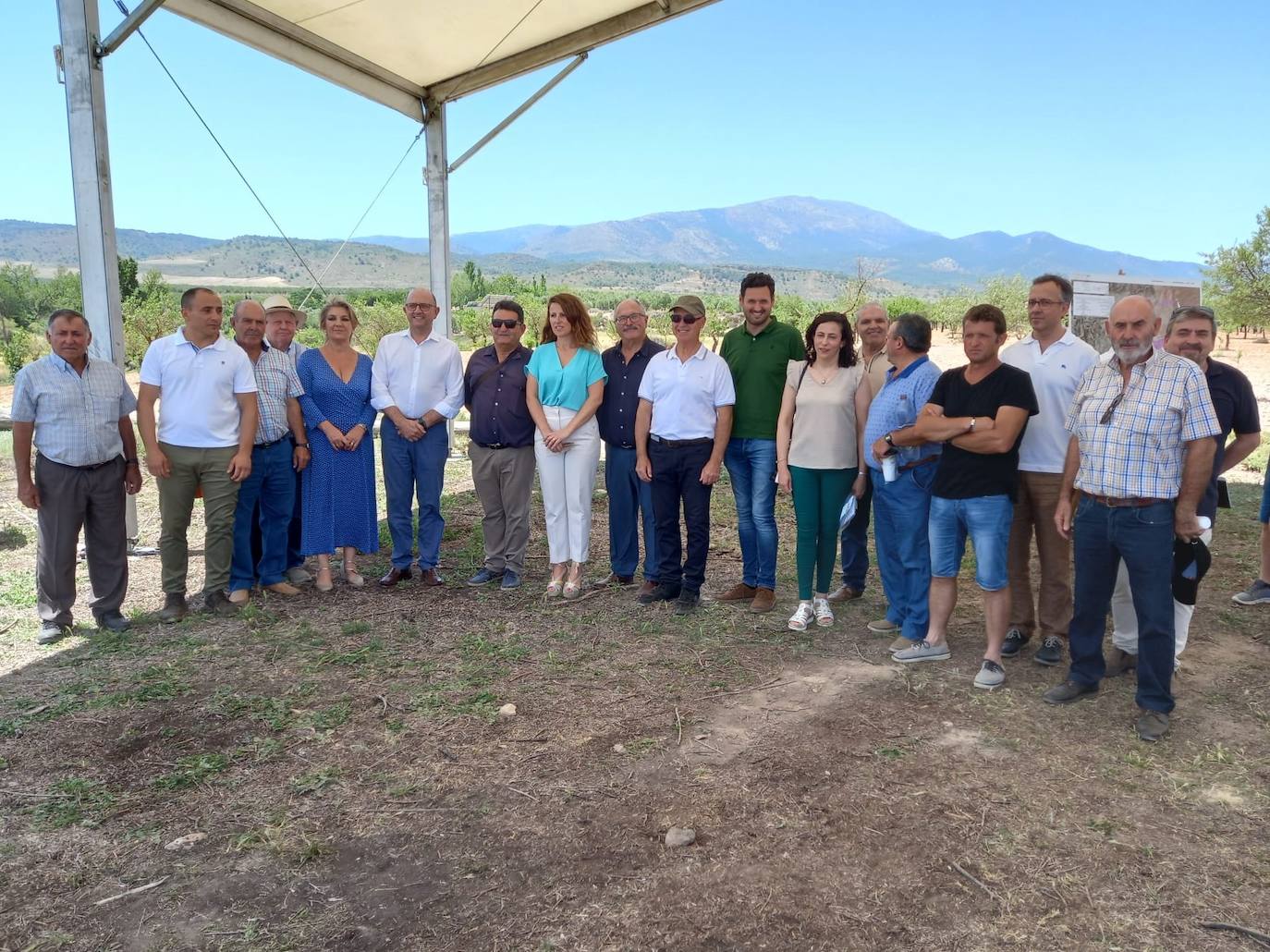 Primera piedra de la obra de modernización de la comunidad de Regantes Carrasca, Potril, e Hinchar